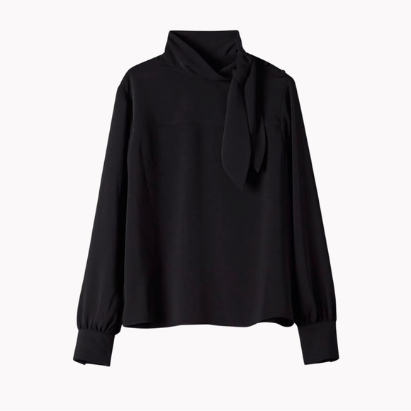Wilfred Tops - Aritzia Wilfred Trapeze Blouse - Tied Collar - Size M - Excellent Condition
